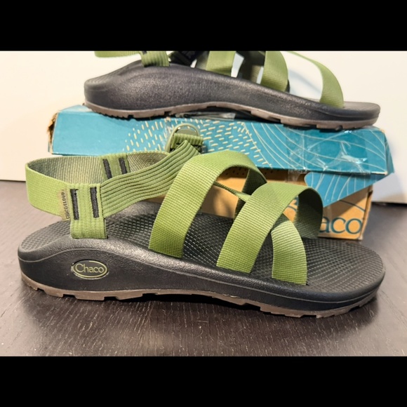 Chaco Banded Z/Cloud Adjustible Sandals Moss Lichen Green Mens 11M